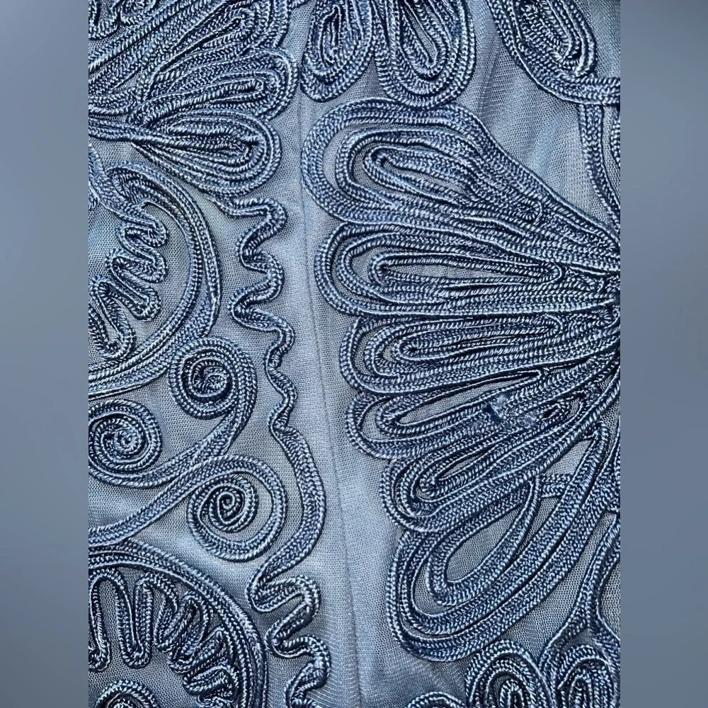 JS Collections Mesh Cocktail Dress